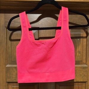 Ribbed AthleticPink Crop Top